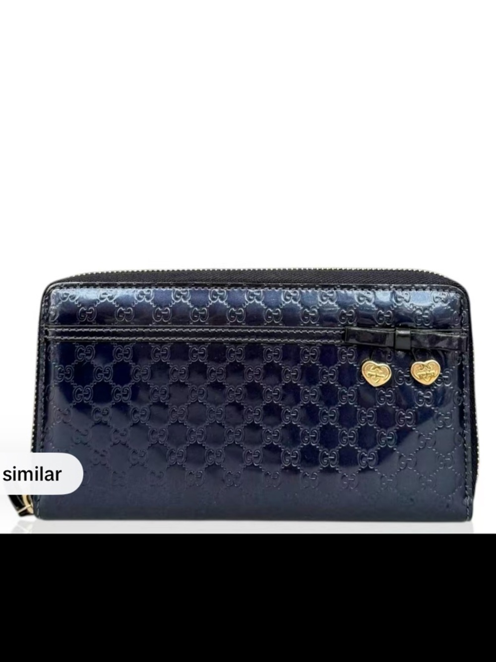 Gucci Microguccissima Zip Around Wallet Navy Blue
